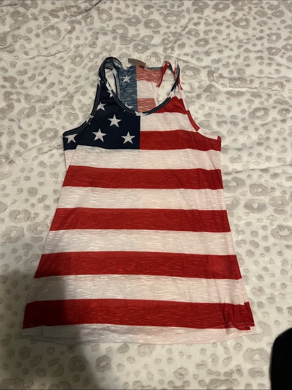 American Flag Stripe Tank Top - Patriotic Red & Navy